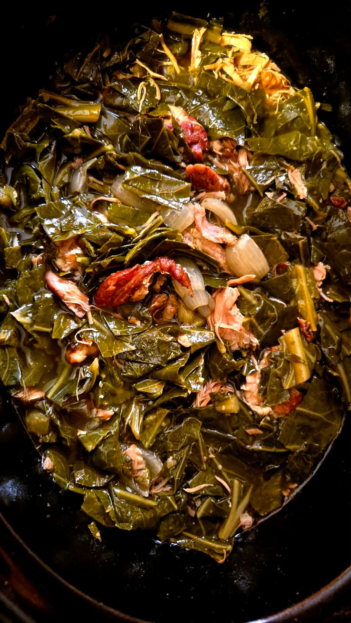 Collard greens with smoked meat